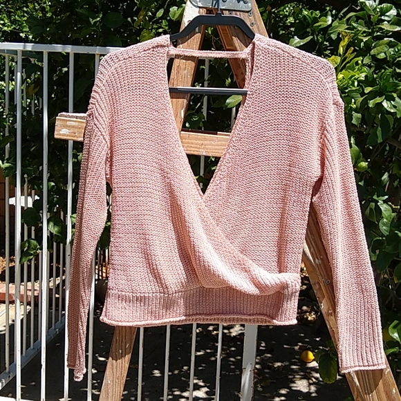 Pink Plush Faux Sweater